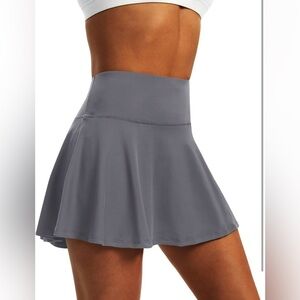 LXNMGO Women's High Waist Pleated Skirt Skort w/ 4 Pockets Lightweight Athletic